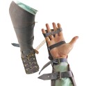  Medieval Leather Gauntlets Arm Guards Long Hand Gloves for Men Larp Templar Crusader Knights Coustume Bracers Arm Cuffs