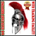 Medieval Roman Greek Corinthian Helmet with Red Plume
