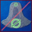 Chainmail Coif Aluminum U-neck Chain mail Hood Medieval Reenacment Armor Costume