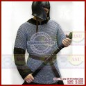 ALUMINIUM CHAINMAIL SHIRT BUTTED ALUMINUM CHAIN MAIL HAUBERGEON MEDIEVAL ARMOUR