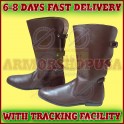 Medieval Leather Boots Role Play Re-enactment Costume Buckled Boot Mens Shoes