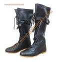 Medieval Leather Boots Lace Up Ren Faire Boots Pirates Boots | Viking Boot Mens Long Boots | Retro Boots Larp Leather Shoes