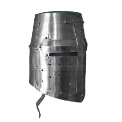 18 Gauge Crusader Knight Bucket Helmet | Wearable Templar Armor Helm