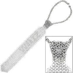 Handcrafted Unisex Chainmail Necktie | Metal Mesh Tie | ARMORSHOPUSA