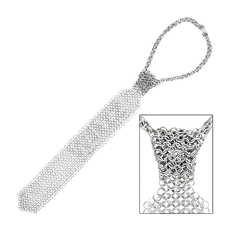 Handcrafted Unisex Chainmail Necktie | Metal Mesh Tie | ARMORSHOPUSA
