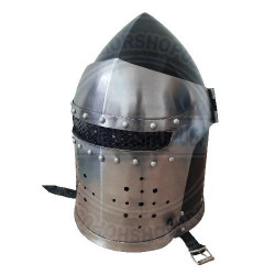 Medieval Barbuta Knight Shutter Helmet | Wearable Templar Armor Helm
