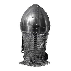 Medieval Norman Crusader Helmet With Chainmail Amror | Wearable Armor Helm