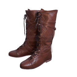 Handmade Leather Long Riding Boots | Medieval Viking & Pirate LARP Footwear