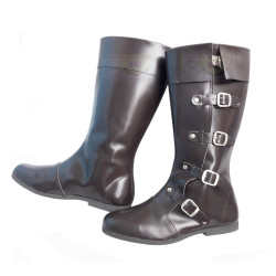 Handmade Leather Long Boots | Medieval Viking & Pirate LARP Footwear