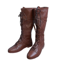 Handmade Leather Long Riding Boots | Medieval Viking & Pirate LARP Footwear