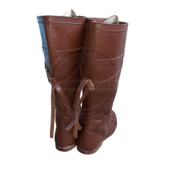 Handmade Leather Long Riding Boots | Medieval Viking & Pirate LARP Footwear
