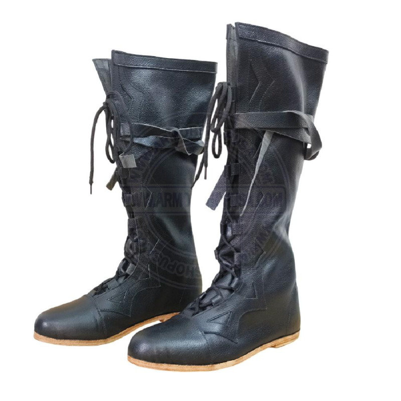 Handmade Leather Long Riding Boots | Medieval Viking & Pirate LARP Footwear