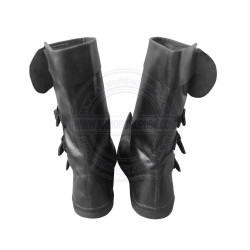 Handmade Leather 3 Buckle Pointe Toe Boots | Medieval Viking & Pirate LARP Footwear