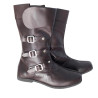 Handmade Leather 3 Buckle Collared Boots  | Medieval Viking & Pirate LARP Footwear