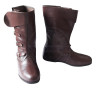Handmade Leather 3 Buckle Collared Boots  | Medieval Viking & Pirate LARP Footwear