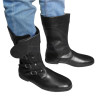 Handmade Leather 3 Buckle Collared Boots  | Medieval Viking & Pirate LARP Footwear