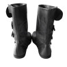 Handmade Leather 3 Buckle Collared Boots  | Medieval Viking & Pirate LARP Footwear