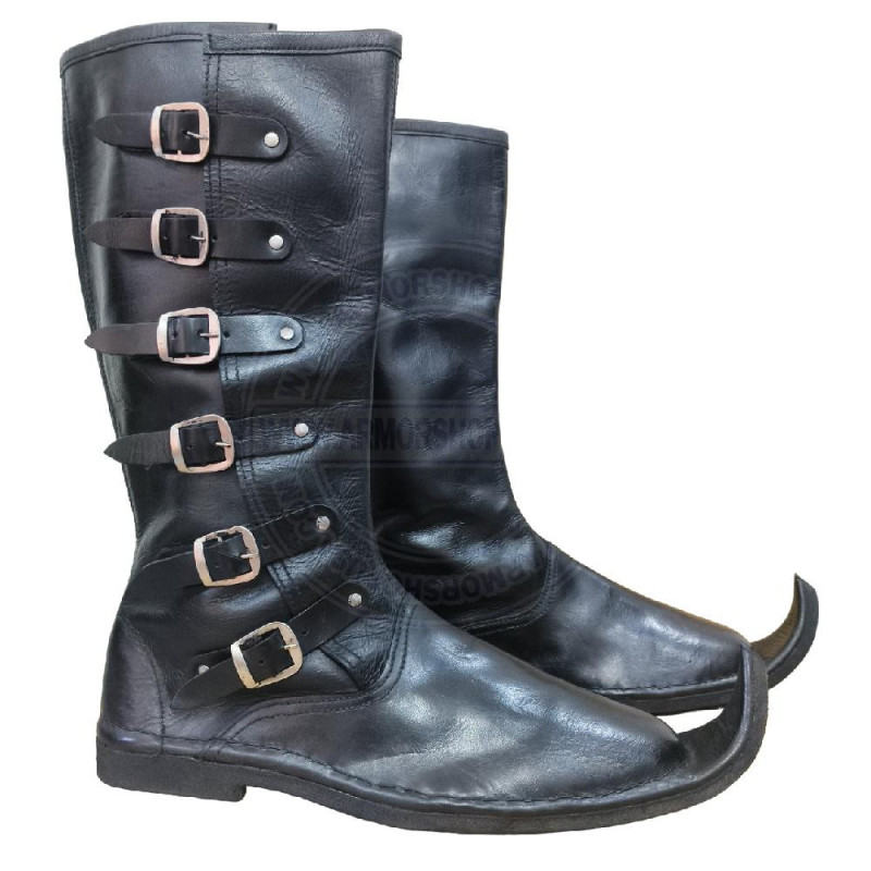 Medieval Elf Boots - Pointed Toe Leather Viking Boot