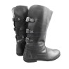 Medieval Elf Back Buckled Boots - Round Toe Leather Viking Boot