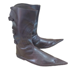 Medieval Elf  Boots, Back Buckled Boot - Straight Pointy Toe Leather Viking, Sca  Larp, Pirate Shoe, Renaissance Costume Footwea