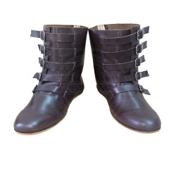 Handcrafted Medieval Front Buckle Boots  for medieval reenactments