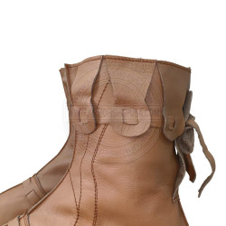 Historical Minimalist Curly Toe Poulaines Boots - Handcrafted Zero-Drop Reenactment Shoes, Unisex Barefoot LARP & Cosplay Boots