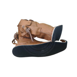 Historical Minimalist Curly Toe Poulaines Boots - Handcrafted Zero-Drop Reenactment Shoes, Unisex Barefoot LARP & Cosplay Boots