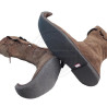 Historical Brown Suede Poulaine Boots - Mastercrafted Wizard & Elf Style Long Shoes, Tall Lace-Up Cosplay Costume Boots