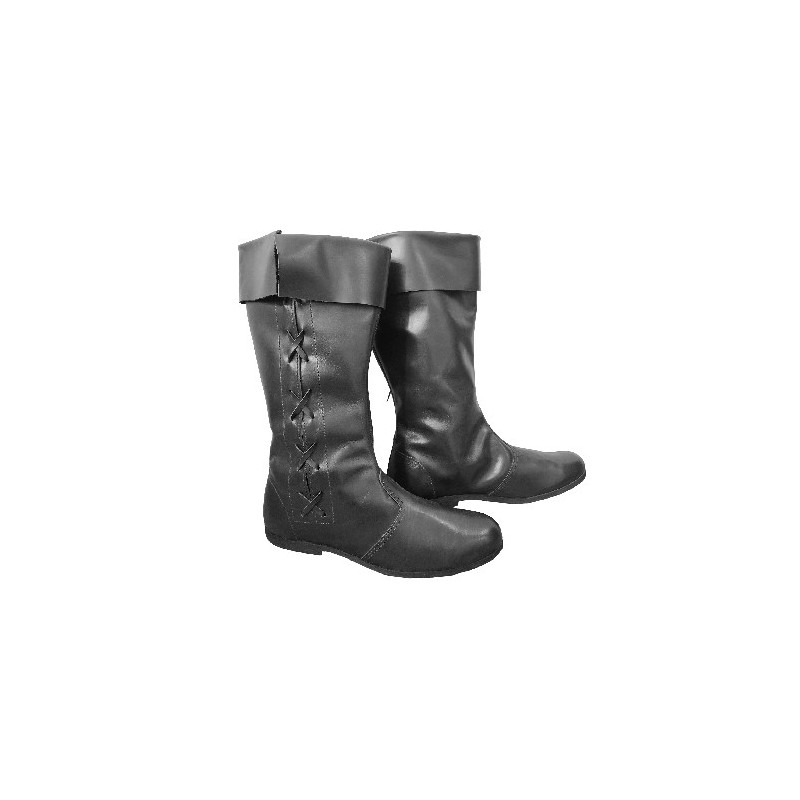 Handmade Leather Long Boots Side Laced