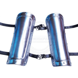 Medieval Knights Steel Greaves | Iron Leg Protection Guards Pair