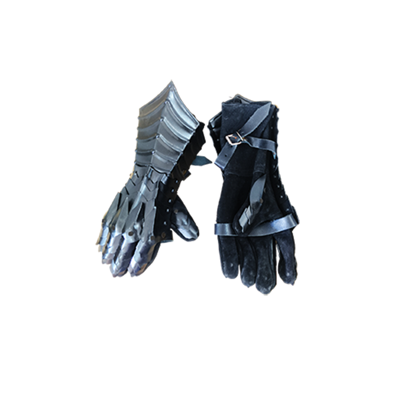 Medieval 18 Gauge Steel Nazgul Black Gauntlets | Knight Hand Guards