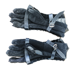 Medieval 18 Gauge Steel Nazgul Black Gauntlets | Knight Hand Guards