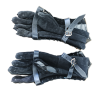 Medieval 18 Gauge Steel Nazgul Black Gauntlets | Knight Hand Guards