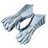 Medieval 18 Gauge Steel Nazgul Silver Gauntlets | Knight Hand Guards