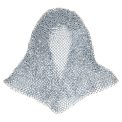 Butted Aluminum Chainmail Coif | Knight Armor V-Neck Hood