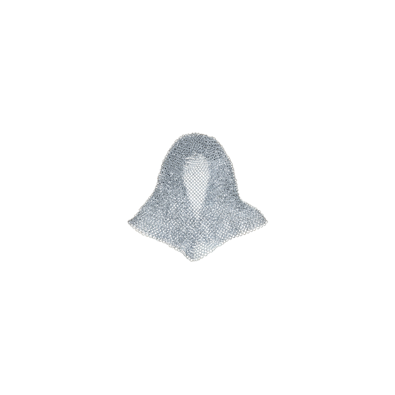 Butted Aluminum Chainmail Coif | Knight Armor V-Neck Hood