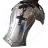 Medieval 18 Gauge Steel Iron Gorget and Pauldrons Set