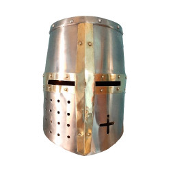18 Gauge Crusader Templar Helmet | Wearable Knight Armor Helm