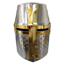 18 Gauge Crusader Templar Helmet | Wearable Knight Armor Helm