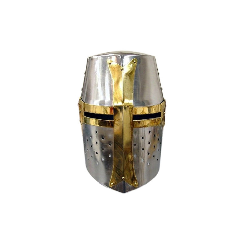 18 Gauge Crusader Templar Helmet | Wearable Knight Armor Helm