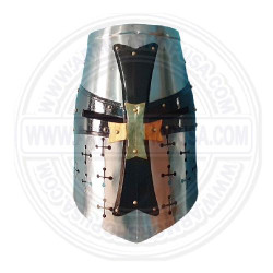 18 Gauge Crusader Knight Templar Helmet | Wearable Knight Armor Helm