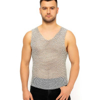 Medieval Butted Aluminium Chainmail Vest Chain mail Shirt Knights Costume Armor